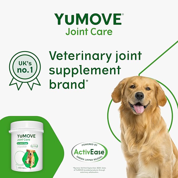 YuMOVE dog joint care tablets glucosamine chondroitin green lipped mussel
