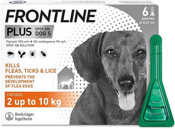 Frontline Plus Spot-On Dog 2-10kg (6 Pipettes)