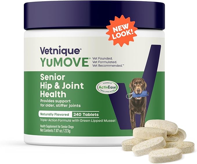 YuMOVE Senior Dog Joint Supplement 240 Tablets – Hip & Joint Support for Dogs Age 8+